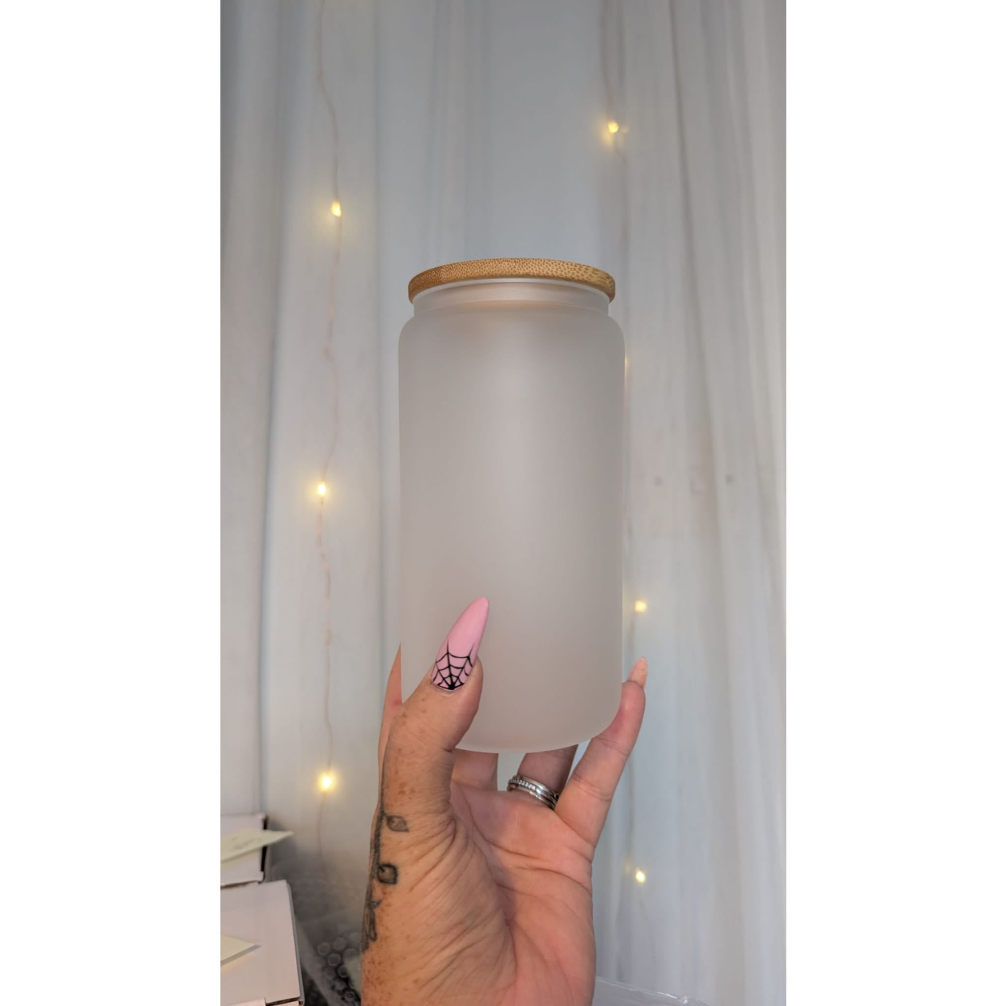 16oz Glass Frosted Libby Can