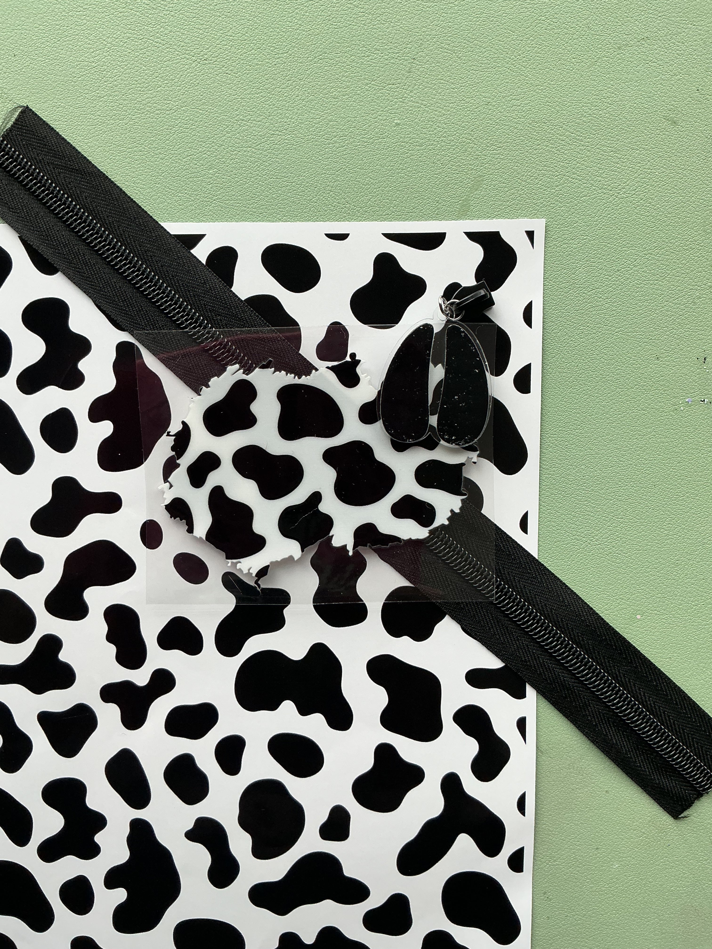 Zipper Cow Print