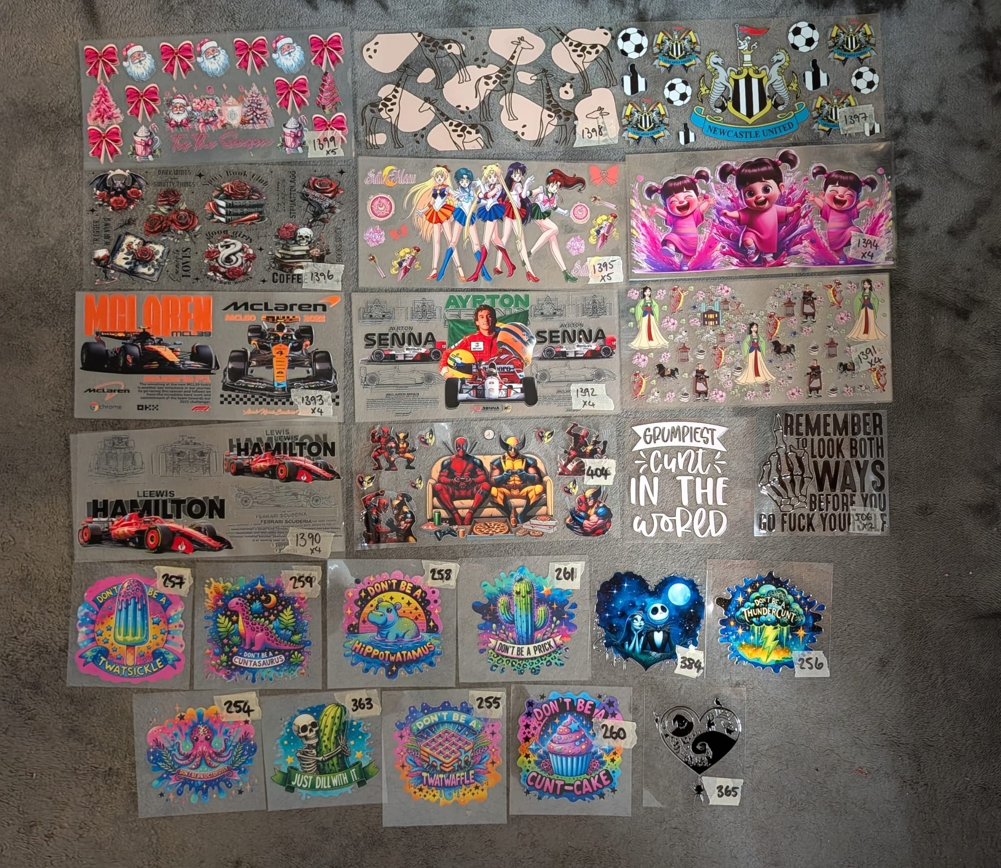 1399-1390 & 257-365 Wraps