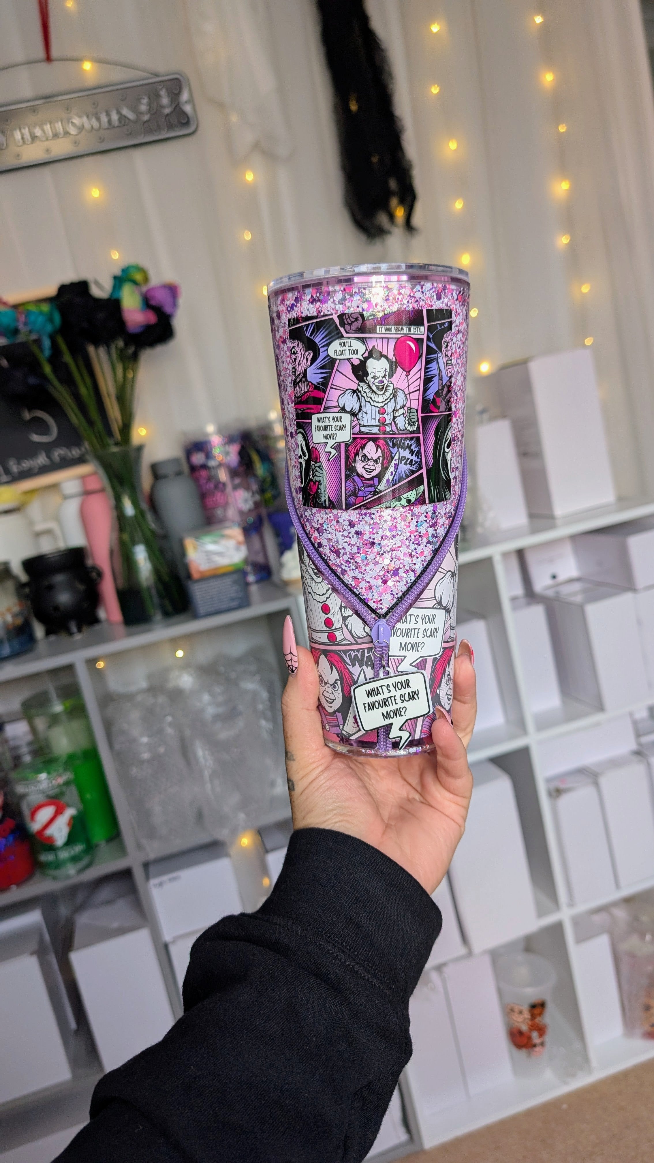 Ghost face PRE-MADE zipper