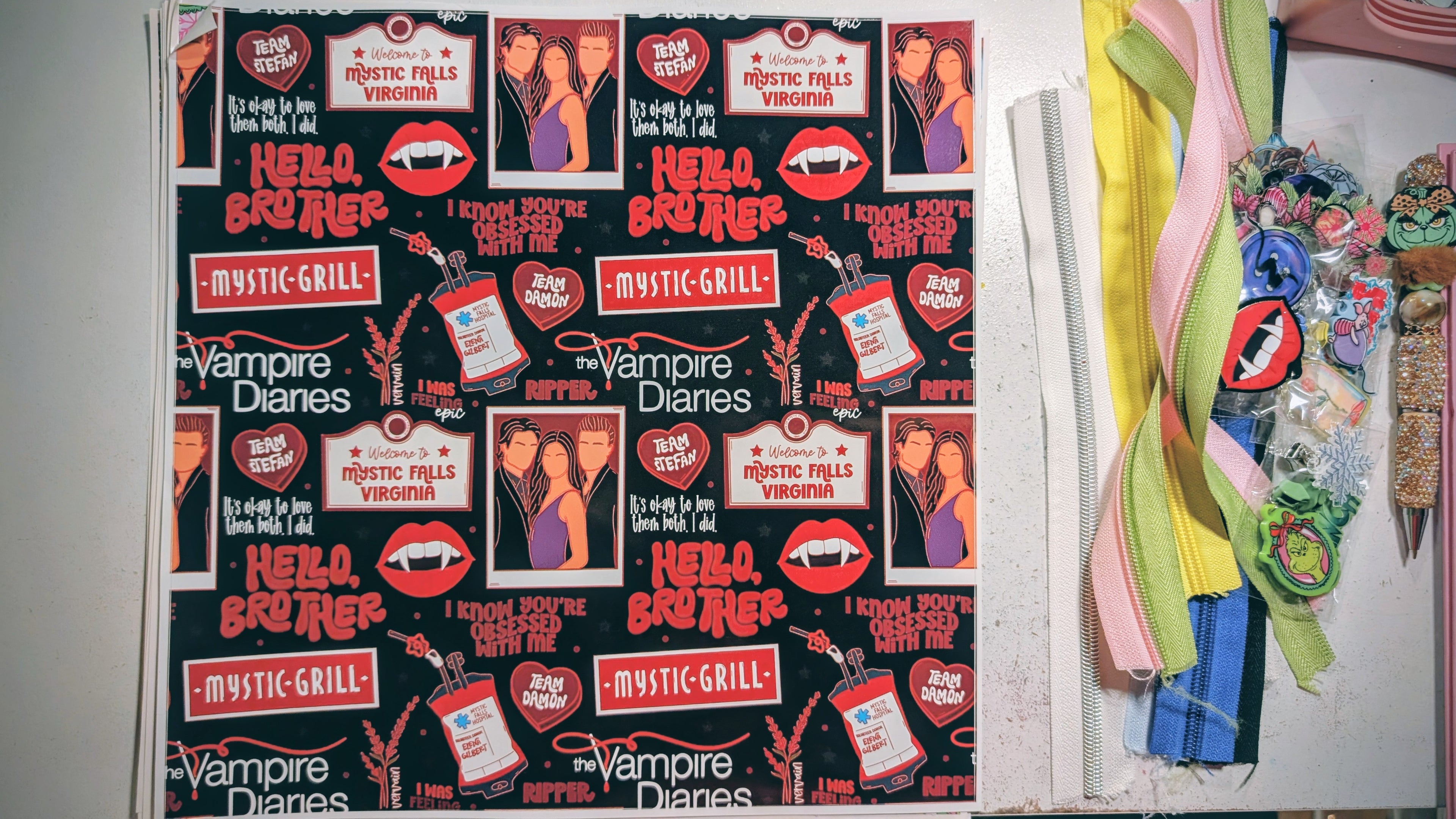 24oz zipper Vampire Diaries