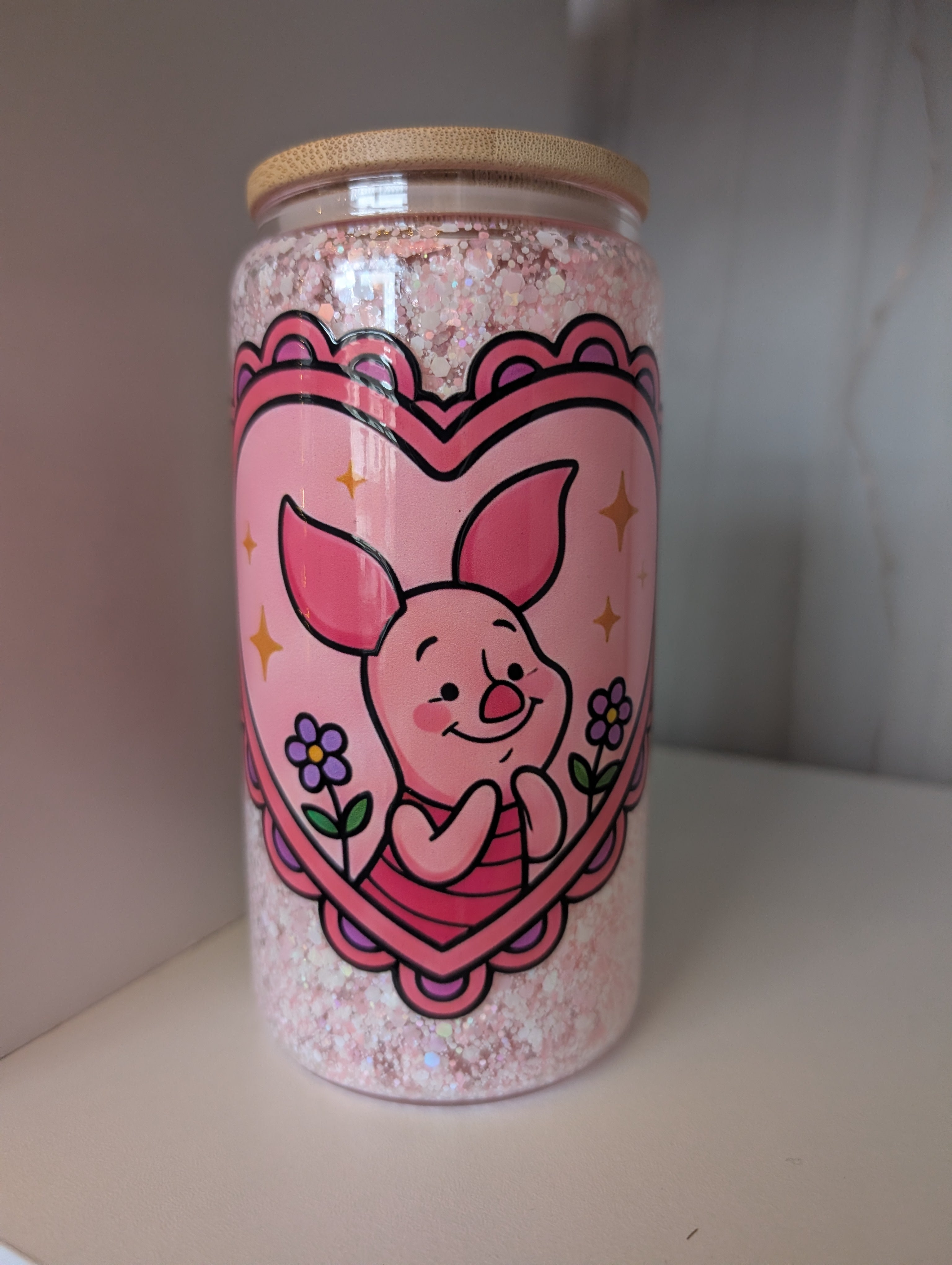 16oz Glass Winnie Glitz 3